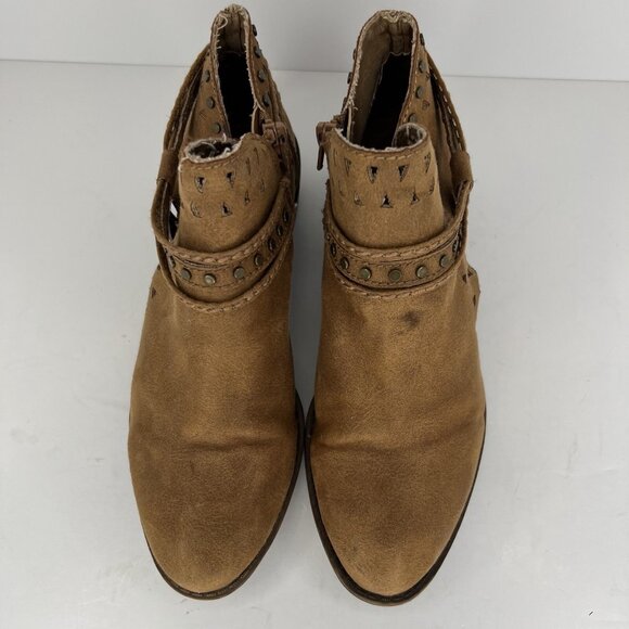 Sugar Shoes Terraine Distressed Light Brown Ankle Boots Womens Size 7 CT3058 - Picture 5 of 9